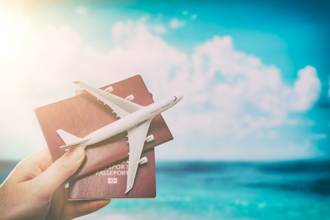 airplane and passport